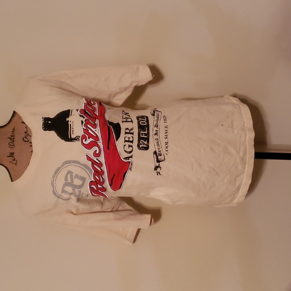 Red Stripe lager beer T-shirt.